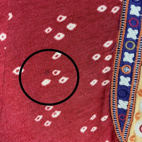 Tiny Women's Size Small Embroidered Split V Neck Sleeveless Top Boho Shirt - Picture 6 of 12